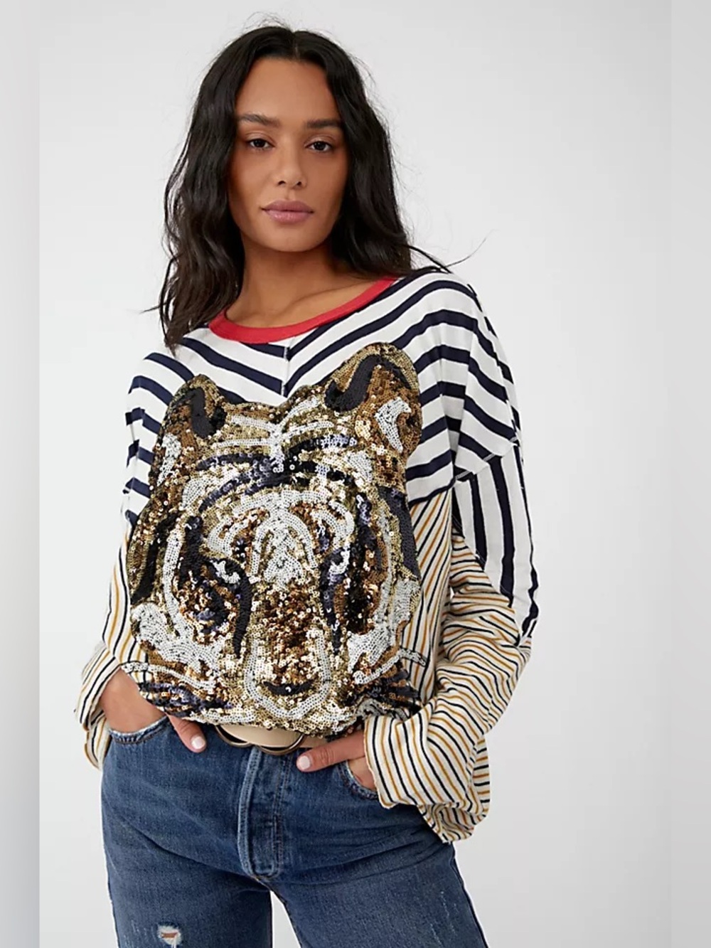 We the Free People Sequin Tiger Rory Tee